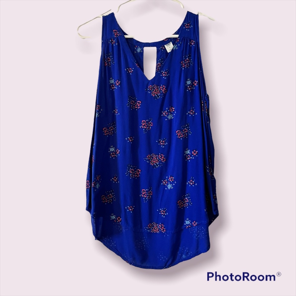 Blue Floral Old Navy Tank